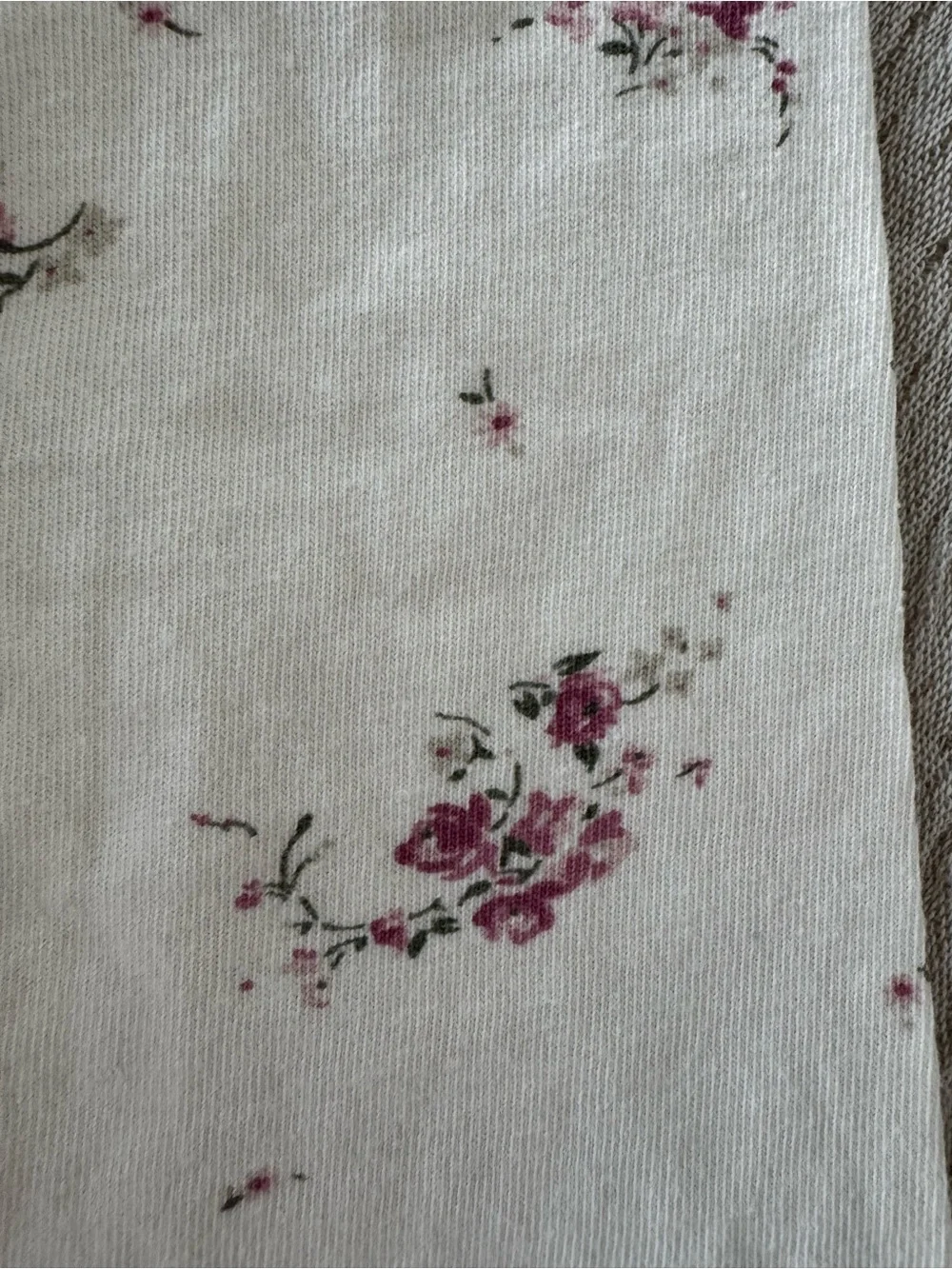 GAP Cream Joggers with Pink Floral Print
